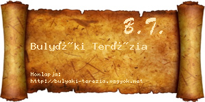 Bulyáki Terézia névjegykártya